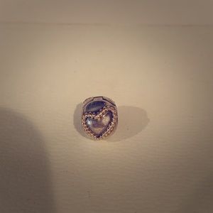 14k gold rope heart clip charm